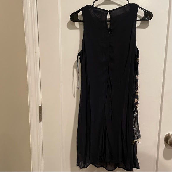 NWT Gracia Sequined Sparkle Navy Blue Mini Dress Sleeveless M - Picture 11 of 15